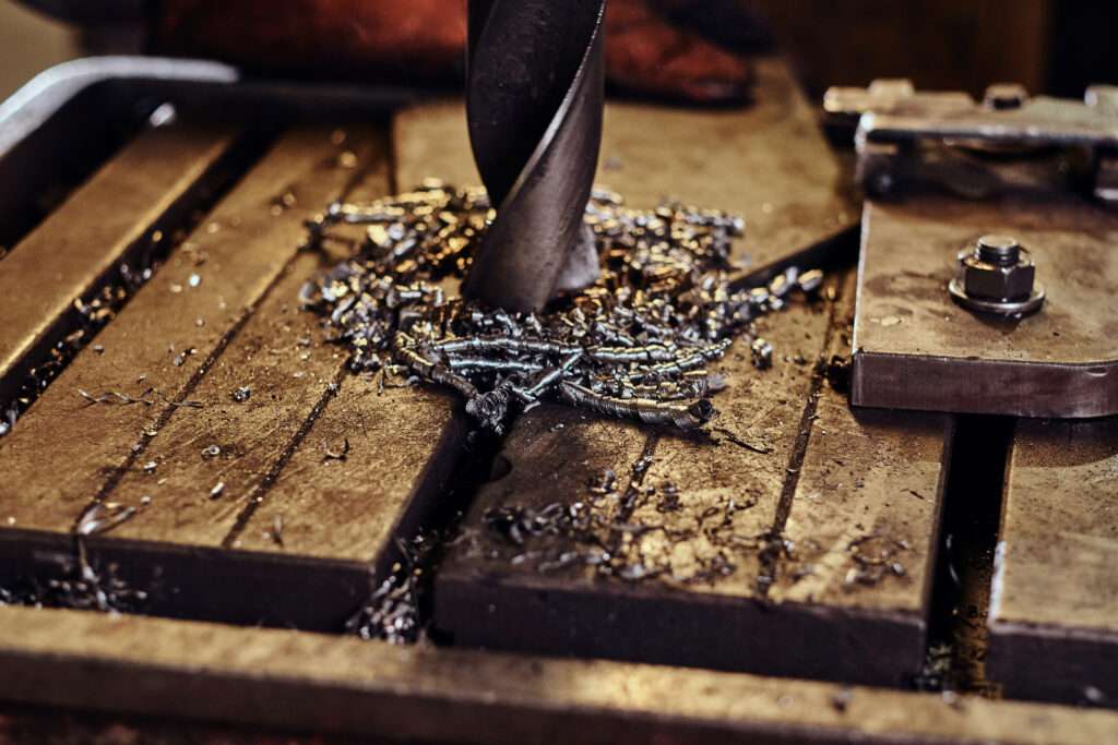 Hole drilling on machined components